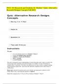 PSYC 515 Research and Statistics II&colon; Module 7 Quiz&colon; Alternative Research Designs Concepts Fall 2023&period;