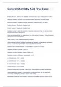 General Chemistry ACS Final Exam