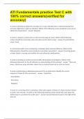 ATI Fundamentals practice Test C with 100&percnt; correct answers&lpar;verified for accuracy&rpar;
