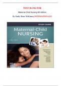 Test Bank For Maternal-Child Nursing 6th Edition By Emily Slone McKinney Chapter 1-55 