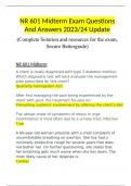 NR 601 Midterm Exam Questions And Answers 2023&sol;24 Update 