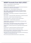 NREMT Paramedic Exam 2023 LATEST&period;