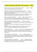 Comprehensive Health Assessment &ndash; Q&A