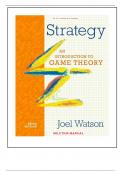 TEST BANK FOR Strategy An Introduction to Game Theory 3rd Edition By Joel Watson