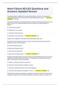 Heart Failure NCLEX Questions and Answers Updated Version