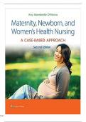 Test Bank for Maternity Newborn and Women’s Health Nursing: A Case-Based Approach 2nd Edition O’Meara||ISBN NO-10,1975209028||ISBN NO-13,978-1975209025||Complete Chapters||Latest Guide