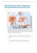 Real Estate Agent &sol; Broker &sol; Salesperson Exam Prep Questions and Answers 2023