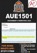 AUE1501 Assignment 4 Semester 2 2023 (SOLUTIONS)