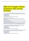 ISDS 351 Chapter 2 Exam Questions with Correct Answers 