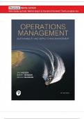 Test bank for heizer operations management 14th Edition||ISBN NO-10,0137476442||ISBN NO-13,978-0137476442||Questions & Answers || Complete Guide