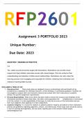 RFP2601 ASS 3 PORTFOLIO 2023