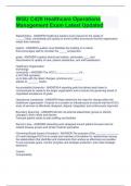 WGU C429 Healthcare Operations Management Exam Latest Updated