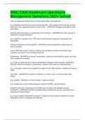 WGU C429 Healthcare Operations Management Questions 2023- Solved