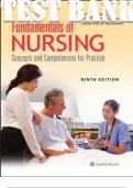 TEST BANK for Fundamentals of Nursing: Concepts and Competencies for Practice 9th Edition by Craven Ruth, Hirnle Constance & Henshaw Christine. ISBN-13: 9781975120429 (All Chapters 1-43)