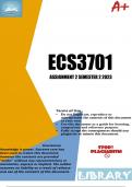 ECS3701 Assignment 2 (DETAILED ANSWERS) Semester 2 2023 (768112) - DUE 22 September 2023 