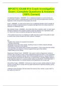 MPOETC EXAM &num;14 Crash Investigation Exam &vert; Complete Questions & Answers &lpar;100&percnt; Correct&rpar;