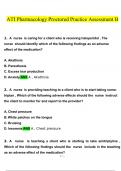 ATI Pharmacology Practice Assessment A & B questions and answers latest 2023 - 2024 [100% correct answers]