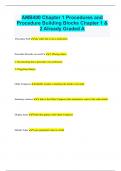 AMB400 Chapter 1 Procedures and Procedure Building Blocks Chapter 1 & 2 Already Graded A
