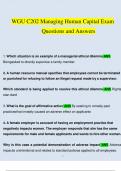 WGU C202 Managing Human Capital Exam Questions and Answers (2023 / 2024) (Verified Answers)