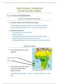 Samenvatting traditionele landbouw in Sub-Sahara-Afrika (verschillen tussen landbouwlandschappen)