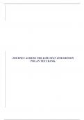 JOURNEY ACROSS THE LIFE SPAN 6TH EDITION POLAN TEST BANK&period;