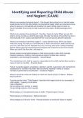 Identifying and Reporting Child Abuse and Neglect &lpar;CAAN&rpar;