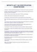 MPOETC ACT 120 CERTIFICATION EXAM REVIEW
