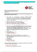 ACLS Exam Version A and B 2023-2024 &lpar;100questions with 100&percnt; correct answers&rpar; Graded A Plus&period;