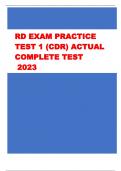 RD EXAM PRACTICE  TEST 1 &lpar;CDR&rpar; ACTUAL  COMPLETE TEST   2023