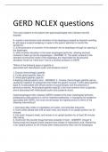 GERD NCLEX questions and answers 2023/2024