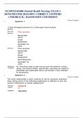 NU249&sol;NUR2488 &lpar;Mental Health Nursing&rpar; EXAM 1 2019&lpar;UPDATED 2023&lbrace;100&percnt; CORRECT ANSWERS &plus; FEEDBACK&colon; -RASMUSSEN UNIVERSITY