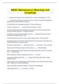 MSSC Maintenance &lpar;Bearings and Couplings EXAM QUESTIONS AND ANSWERS RATED A&plus; 2023&vert;2024 UPDATE 