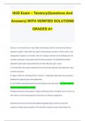 HUD Exam &ndash; Tenancy&lpar;Questions And Answers&rpar; WITH VERIFIED SOLUTIONS GRADED A&plus;