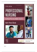 Test Bank for Professional Nursing: Concepts & Challenges, 10th Edition By: Beth Black PhD, RN, FAAN||ISBN NO-10,0323776655||ISBN NO-13,978-0323776653||Chapter 1-16||Complete Guide A+