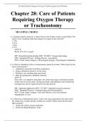 Chapter 28: Care of Patients Requiring Oxygen Therapy or Tracheostomy (Test Bank Medical Surgical Nursing 9th Edition Ignatavicius Workman)