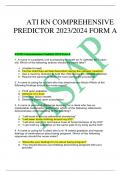 ATI RN Comprehensive Predictor 2023/2024