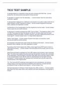 TICO TEST SAMPLE 2023&vert;2024 UPDATE 