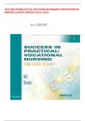  SUCCESS IN PRACTICAL VOCATIONAL NURSING 9TH EDITION BY KNECHT LATEST UPDATE 2023&sol;2024