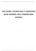 2023 [NURS 112] HESI EXIT V1 QUESTIONS WITH ANSWERS100% VERIFIED NEW EDITION