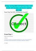 Portage Learning Math 110 Final Exam New Latest  Version with Questions and Answers Updated  2023-2024 Exam Prep Test 202 &vert; All Modules Covered
