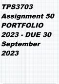 TPS3703 Assignment 50 2023 - DUE 30 September 2023