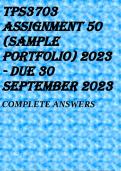 TPS3703 Assignment 50 PORTFOLIO 2023 - DUE 30 September 2023