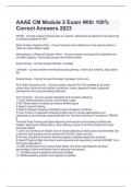 AAAE CM Module 2 Exam With 100&percnt; Correct Answers 2023