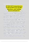 ATI RN VATI Comprehensive Predictor 2019 Form B&comma;300&plus; Questions with Verified Answers&sol;Graded A&plus;&period; 