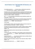 Social Problems Test 1 2023-2024 With 100 Questions and Answers