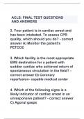 ACLS&colon; FINAL TEST QUESTIONS AND ANSWERS