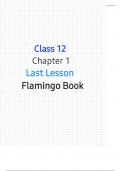 Class 12 Last lesson chapter noteS