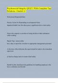 Psychosocial Integrity QUIZ 2 With Complete Top Solutions &vert; Graded A&plus;
