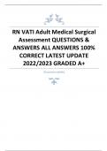 RN VATI Adult Medical Surgical  Assessment QUESTIONS &  ANSWERS ALL ANSWERS 100&percnt;  CORRECT LATEST UPDATE  2022&sol;2023 GRADED A&plus;