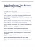 Splash Book Petsmart Exam Questions and Answers &lpar;Graded A&rpar;